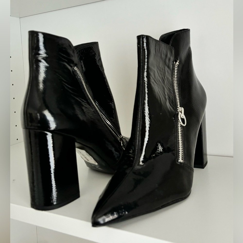 Black Patent Leather Bootie